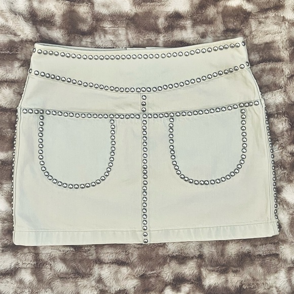 Coach Dresses & Skirts - BNWT COACH Studded Light Denim Mini Skirt SZ 10
